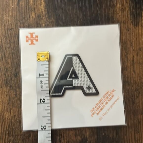 Tory Burch Initial Sticker - “A” in Navy / Ivory New in Plastic - Picture 4 of 4